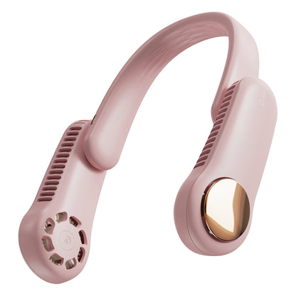 MF017 Neck Fan 2400mAh Rechargeable Bladeless Neck Fan Wearable Quiet Fan Cooler