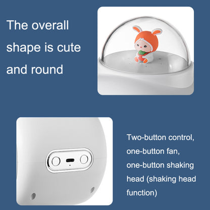 Cute Rabbit Silent Stroller Fan Flexible Tripod Clip-on Cooling Fan Handheld Air Cooler for Indoor Outdoor (No Rotating)
