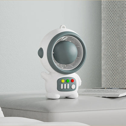 MLS6067 Cute Spaceman Portable Handheld Fan Astronaut Shape Two Gears Small Fan with Keychain