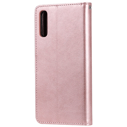 For Samsung Galaxy A50  /  A50s  /  A30s KT Leather Series-3 Detachable 2-in-1 Phone Case PU Leather Stand Wallet Cover with Strap