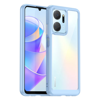 For Honor X7a 5G Clear Phone Case TPU + Acrylic Anti-drop Cell Phone Cover