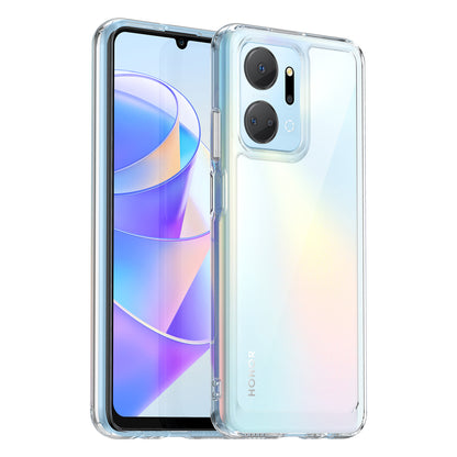 For Honor X7a 5G Clear Phone Case TPU + Acrylic Anti-drop Cell Phone Cover