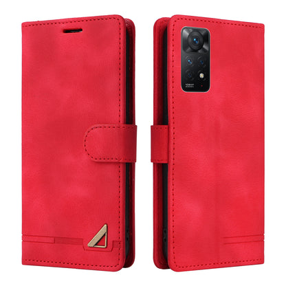 007 Series For Xiaomi Redmi Note 12 Pro 4G / Note 11 Pro 4G (Mediatek) / Note 11 Pro 5G (Qualcomm) Skin-touch Leather Phone Case Wallet Folding Stand Shell