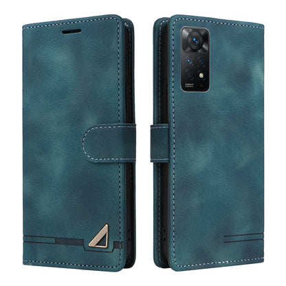 007 Series For Xiaomi Redmi Note 12 Pro 4G / Note 11 Pro 4G (Mediatek) / Note 11 Pro 5G (Qualcomm) Skin-touch Leather Phone Case Wallet Folding Stand Shell