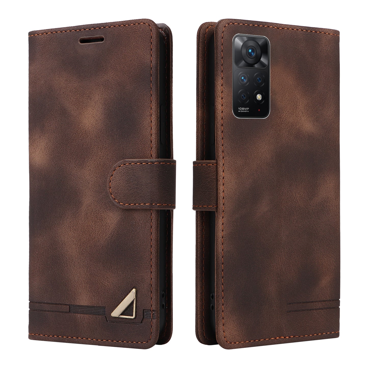 007 Series For Xiaomi Redmi Note 12 Pro 4G / Note 11 Pro 4G (Mediatek) / Note 11 Pro 5G (Qualcomm) Skin-touch Leather Phone Case Wallet Folding Stand Shell