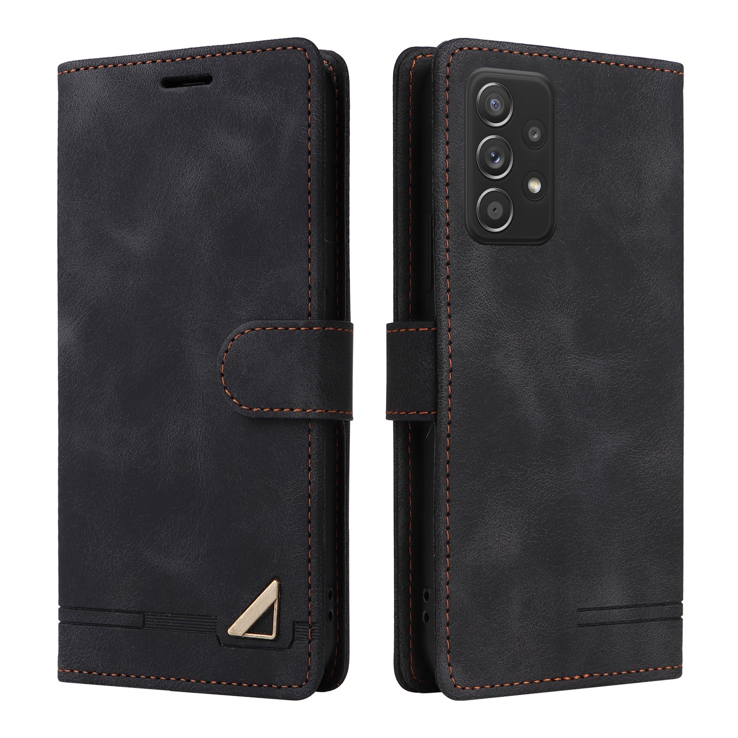 007 Series For Samsung Galaxy A53 5G Anti-drop Cover Skin-touch Leather Wallet Stand Phone Case
