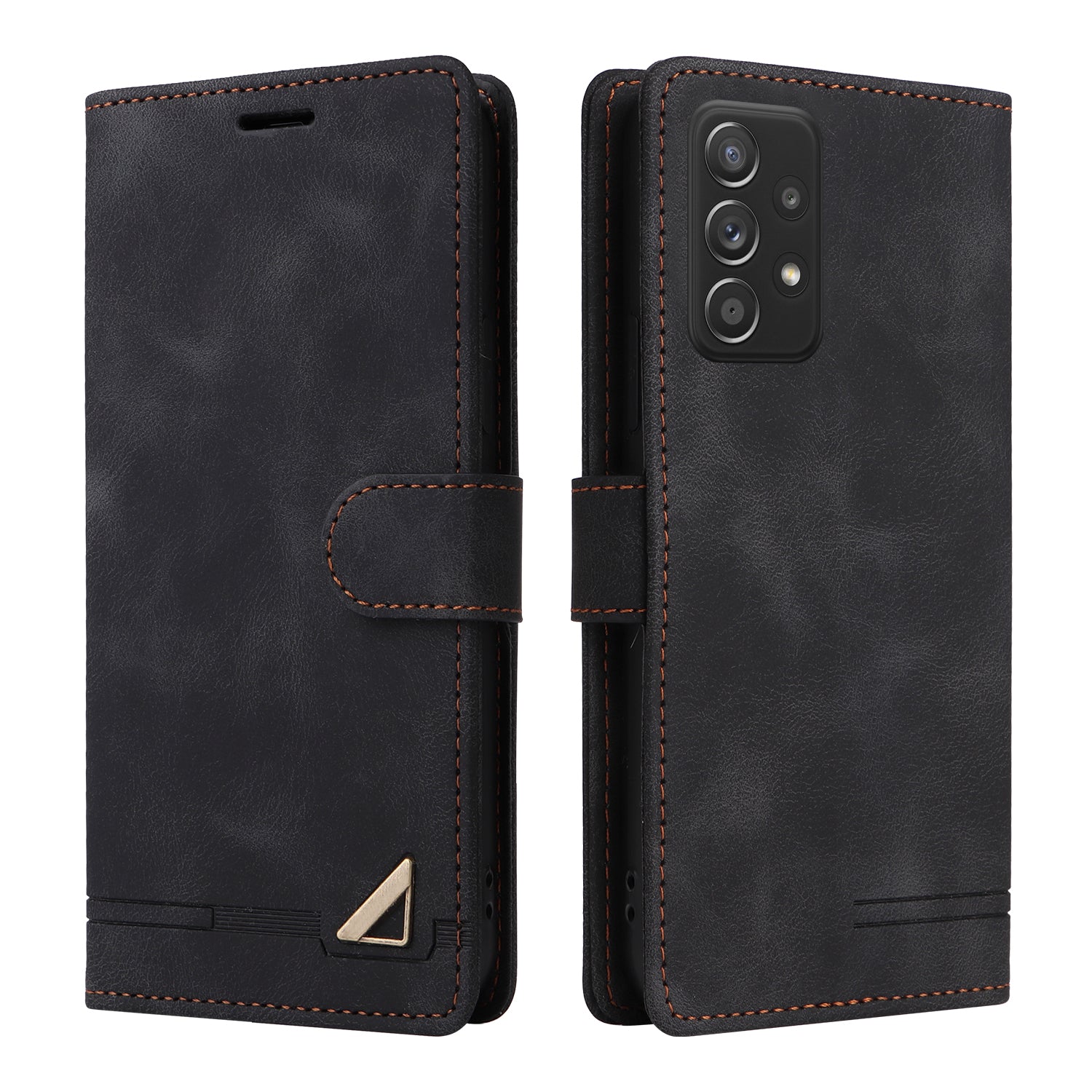 007 Series For Samsung Galaxy A53 5G Anti-drop Cover Skin-touch Leather Wallet Stand Phone Case