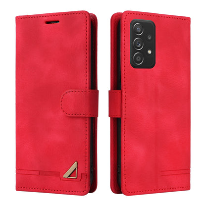 007 Series For Samsung Galaxy A53 5G Anti-drop Cover Skin-touch Leather Wallet Stand Phone Case
