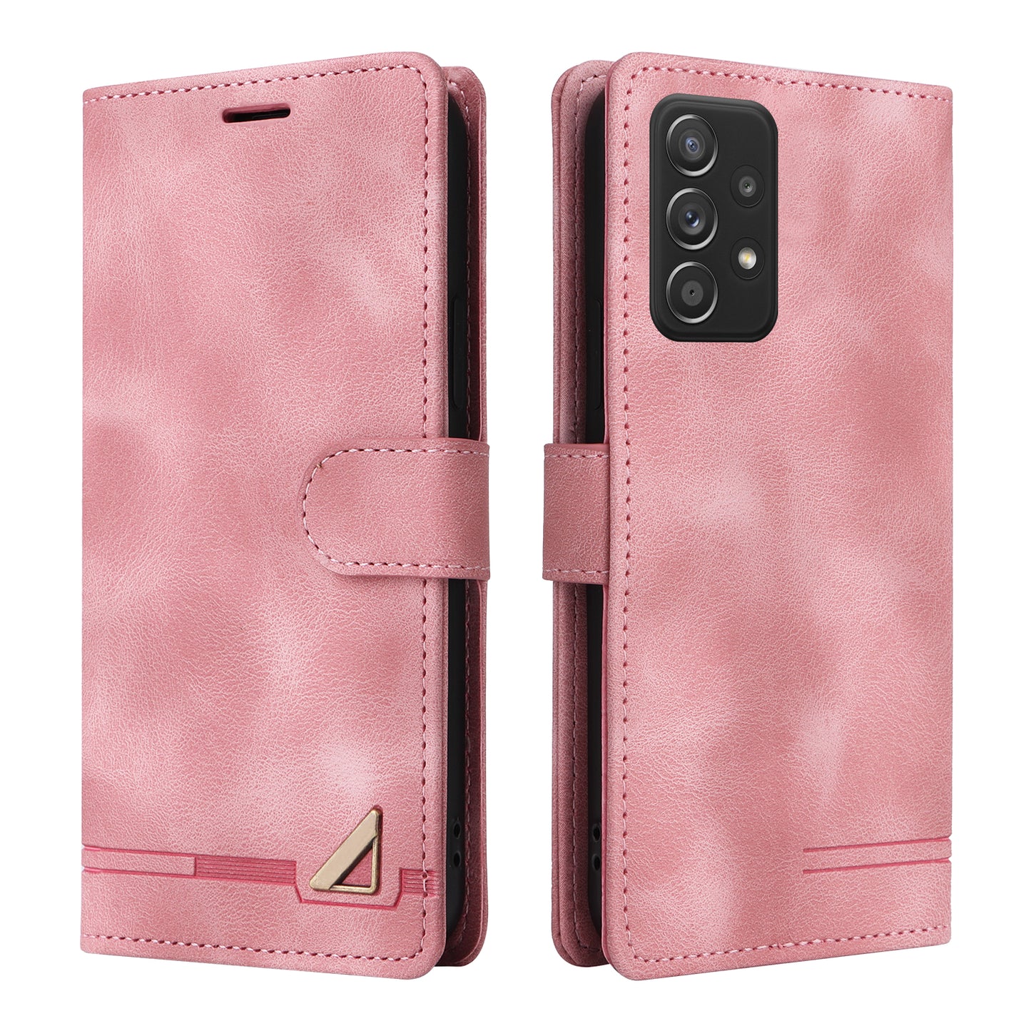 007 Series For Samsung Galaxy A53 5G Anti-drop Cover Skin-touch Leather Wallet Stand Phone Case
