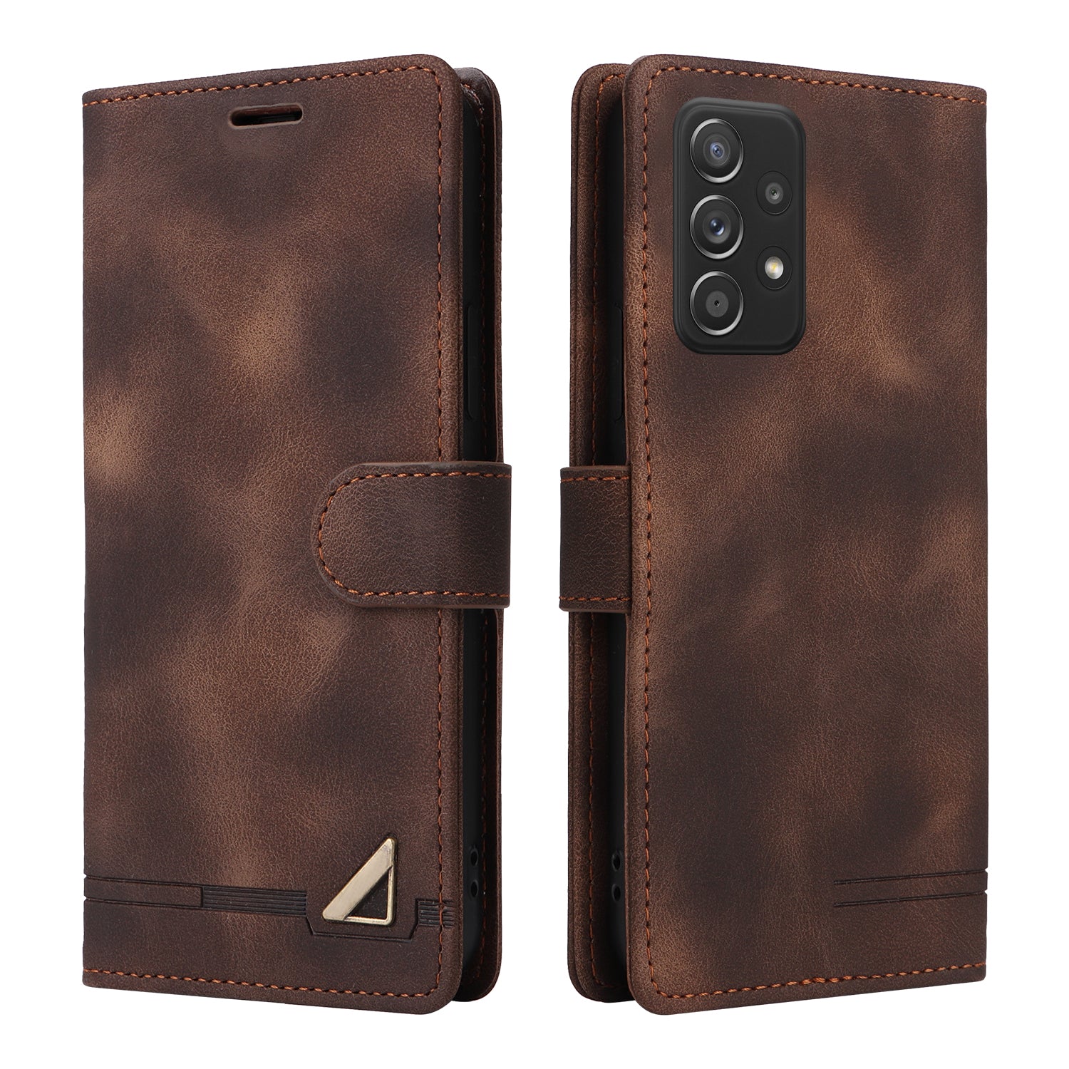 007 Series For Samsung Galaxy A53 5G Anti-drop Cover Skin-touch Leather Wallet Stand Phone Case