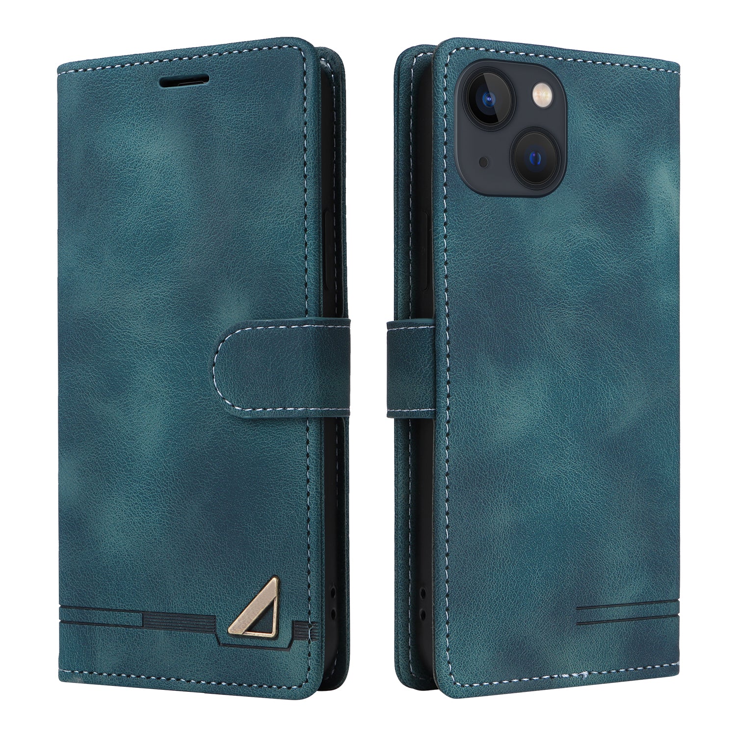 007 Series Flip Leather Case for iPhone 14 Plus , Wallet Stand Skin-touch Protective Phone Cover