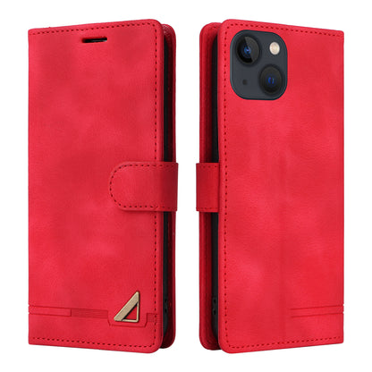 007 Series Flip Leather Case for iPhone 14 Plus , Wallet Stand Skin-touch Protective Phone Cover