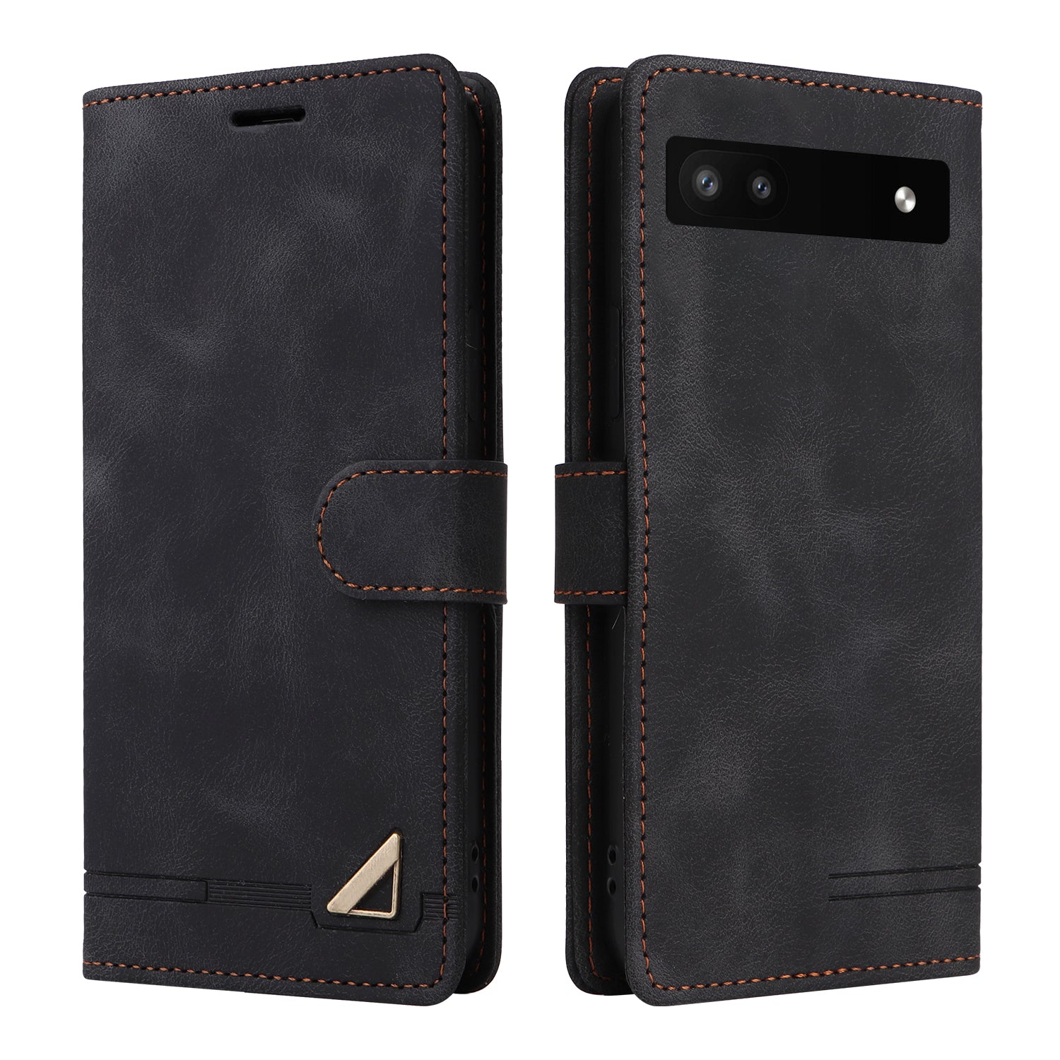 007 Series Skin-touch Phone Case for Google Pixel 7 5G , PU Leather Stand Wallet Magnetic Protective Cover