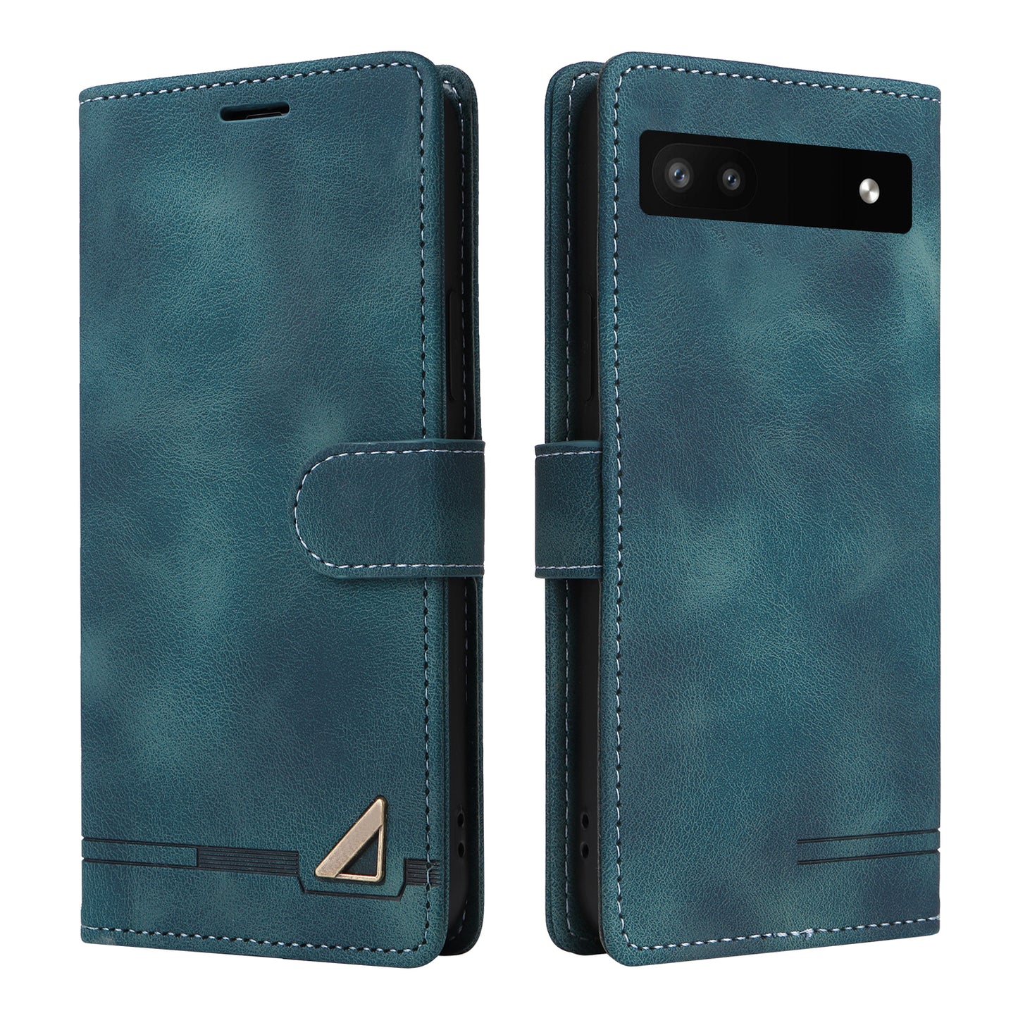 007 Series Skin-touch Phone Case for Google Pixel 7 5G , PU Leather Stand Wallet Magnetic Protective Cover