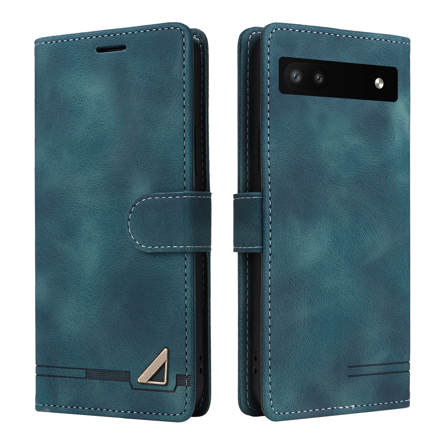 007 Series Skin-touch Phone Case for Google Pixel 7 5G , PU Leather Stand Wallet Magnetic Protective Cover