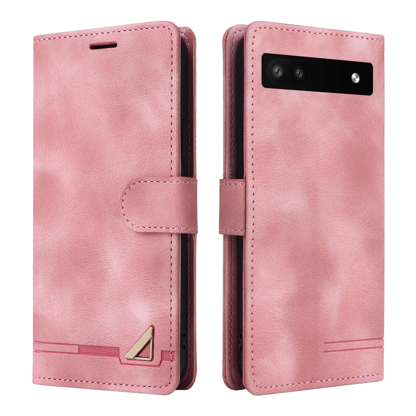 007 Series Skin-touch Phone Case for Google Pixel 7 5G , PU Leather Stand Wallet Magnetic Protective Cover