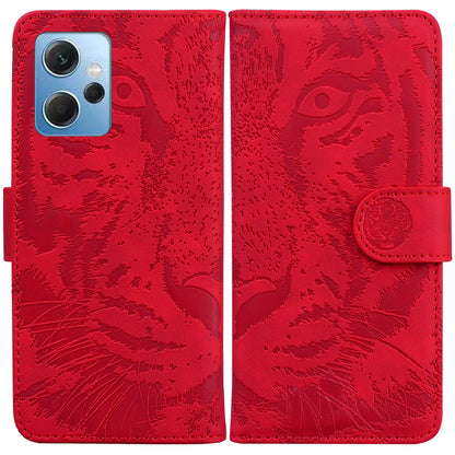 For Xiaomi Redmi Note 12 4G Wallet Case with Stand Tiger Imprinted Flip Folio PU Leather Phone Cover