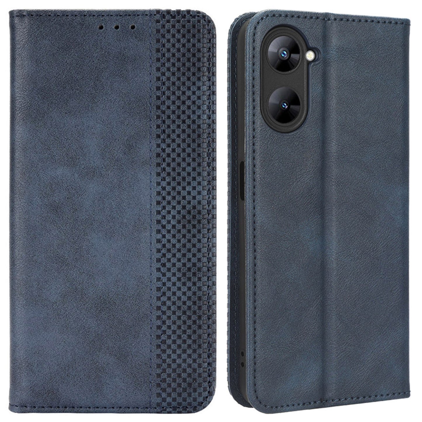 For Realme V30 5G / V30t PU Leather Wallet Phone Case Retro Mobile Phone Stand Cover