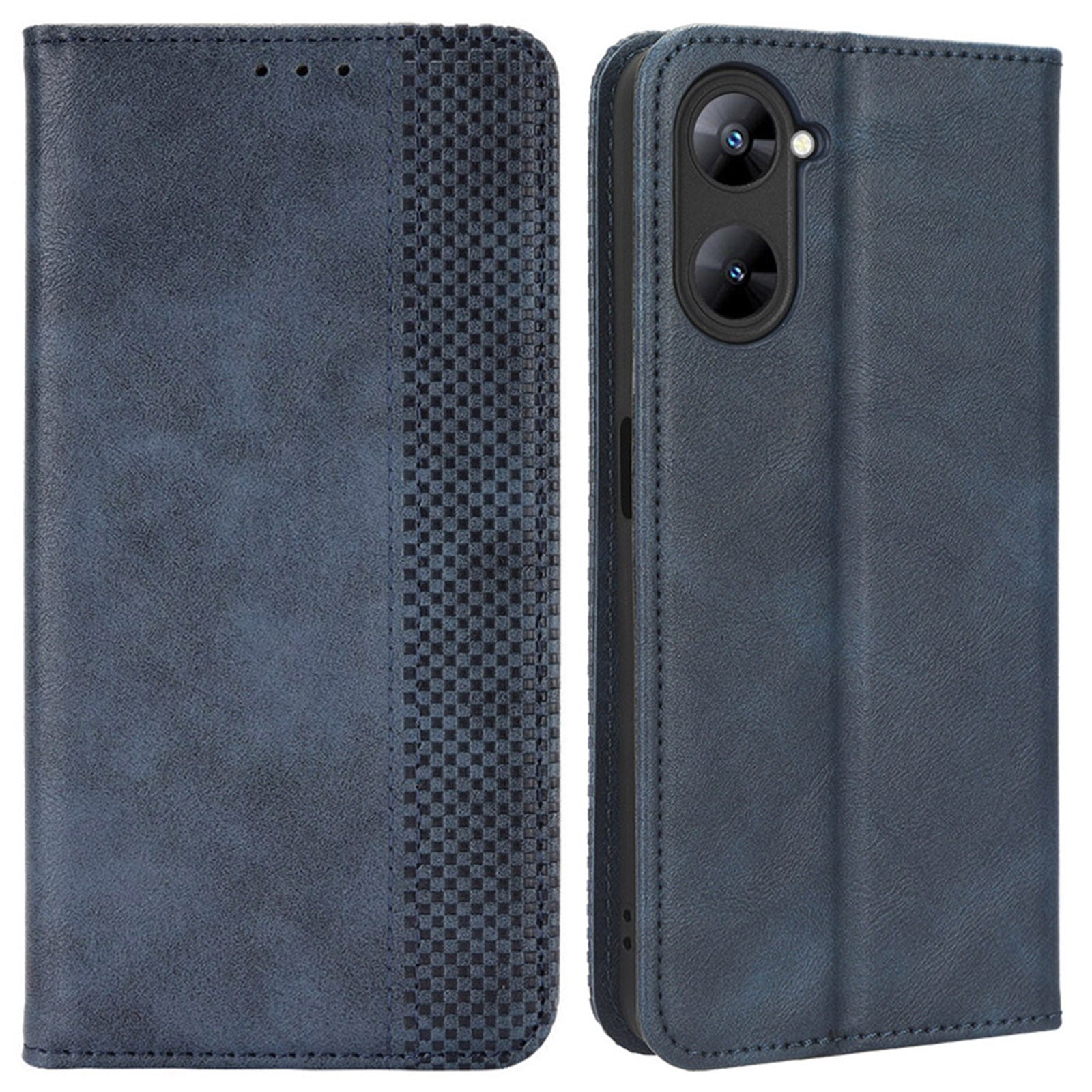 For Realme V30 5G / V30t PU Leather Wallet Phone Case Retro Mobile Phone Stand Cover