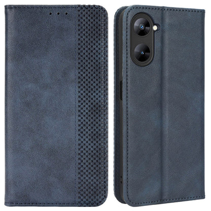 For Realme V30 5G / V30t PU Leather Wallet Phone Case Retro Mobile Phone Stand Cover