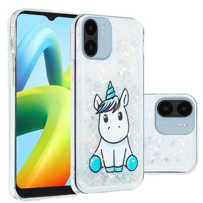 For Xiaomi Redmi A1 4G / A2 4G Embossment Pattern Quicksand Phone Case Anti-scratch TPU Phone Cover