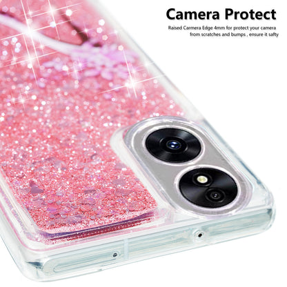 For Oppo A17 4G / A17k 4G Quicksand Phone Case Embossment Pattern Anti-drop Phone TPU Cover