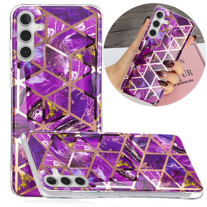 For Samsung Galaxy A24 4G Pattern IMD Case Soft TPU Electroplating Protective Phone Cover