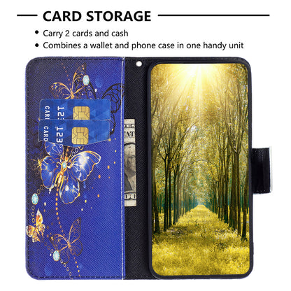 BINFEN COLOR For Xiaomi Redmi Note 12 4G Pattern Printing Leather Stand Phone Case Wallet Cover