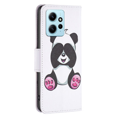 BINFEN COLOR For Xiaomi Redmi Note 12 4G Pattern Printing Leather Stand Phone Case Wallet Cover