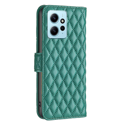 BINFEN COLOR BF Style-14 PU Leather Phone Case for Xiaomi Redmi Note 12 4G Stand Wallet Phone Cover