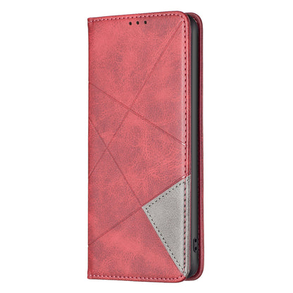 Phone Shell for Xiaomi Redmi Note 12 4G PU Leather Card Holder Splicing Imprinting Pattern Stand Cover