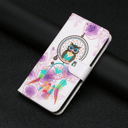 For Google Pixel 6a Pattern Printing PU Leather Phone Case Stand Flip Wallet Cover with Strap
