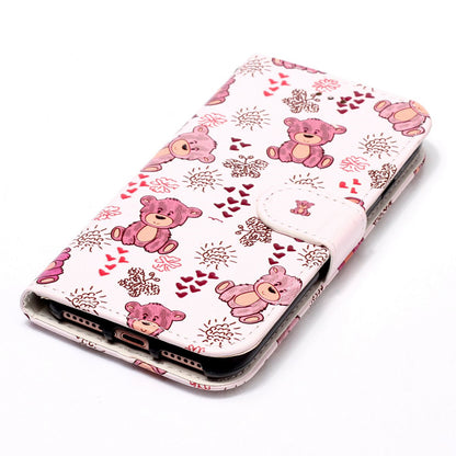 For Google Pixel 6a Pattern Printing PU Leather Phone Case Stand Flip Wallet Cover with Strap