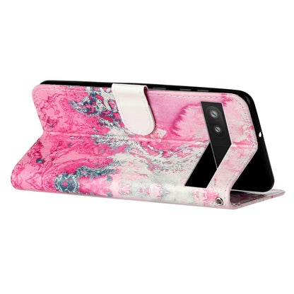 Wallet Phone Case for Google Pixel 7a Anti-Drop Shockproof Case Pattern Printing Leather Flip Cover