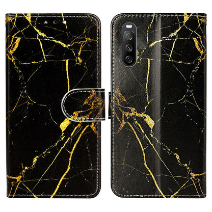 Wallet Phone Case for Sony Xperia 10 V Scratch-Proof Phone Shell Pattern Printing Leather Cover