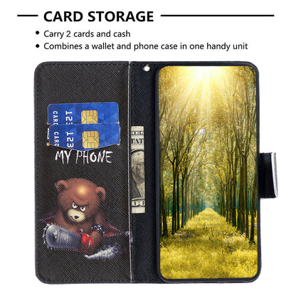 For Samsung Galaxy A24 4G Pattern Printing Anti-drop Phone Case PU Leather Wallet Stand Cover