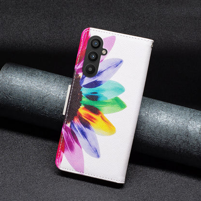 For Samsung Galaxy A24 4G Pattern Printing Anti-drop Phone Case PU Leather Wallet Stand Cover
