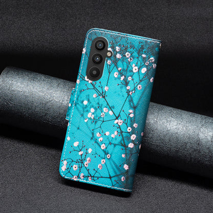 For Samsung Galaxy A24 4G Pattern Printing Anti-drop Phone Case PU Leather Wallet Stand Cover