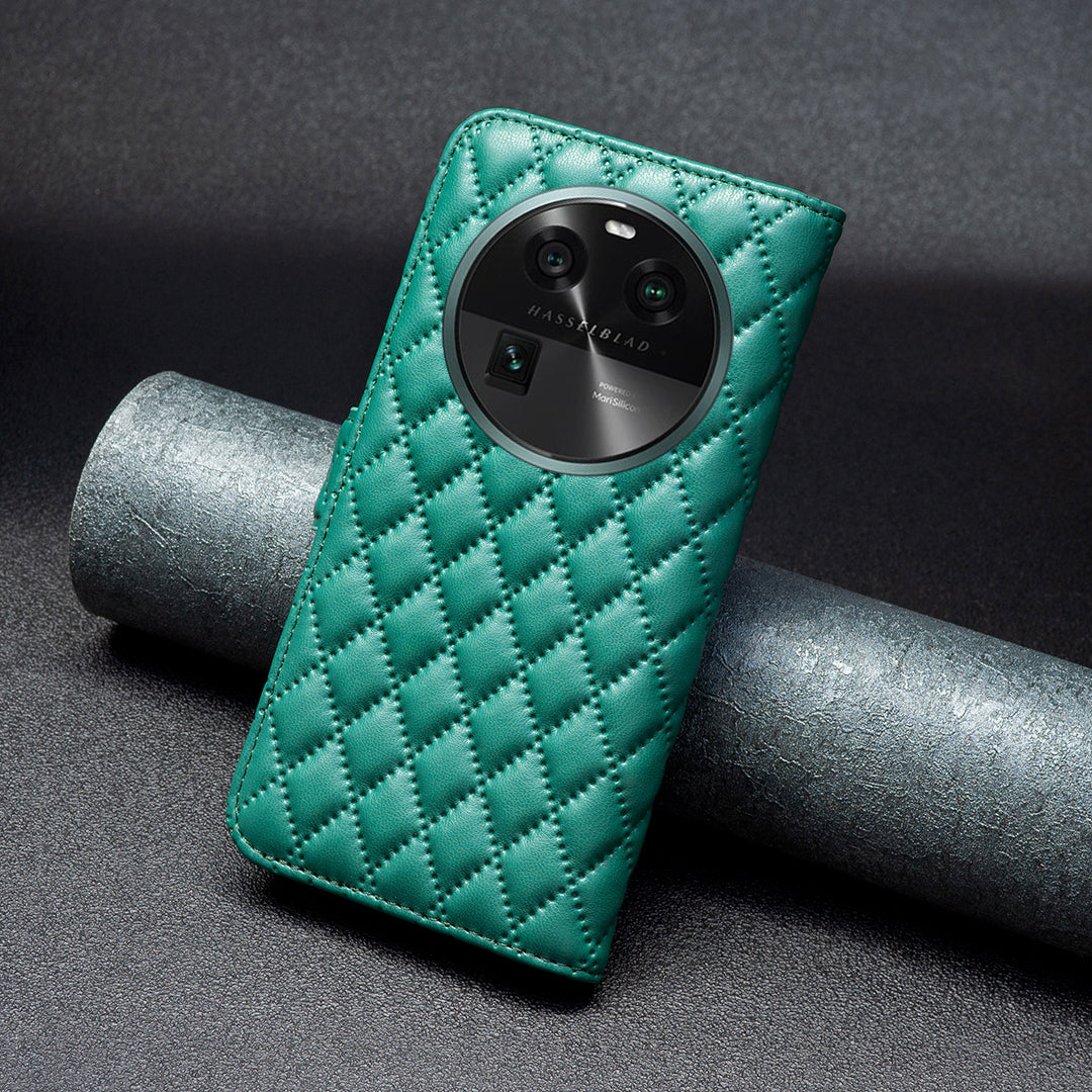 BINFEN COLOR BF Style-14 for Oppo Find X6 Stand Wallet Leather Phone Case Smartphone Cover