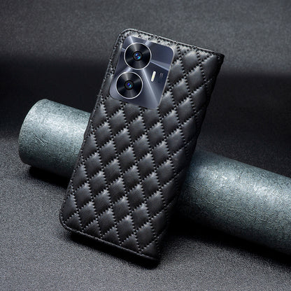BINFEN COLOR BF Style-14 for Realme C55 Phone Stand Case Wallet PU Leather Phone Cover