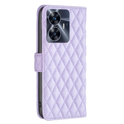 BINFEN COLOR BF Style-14 for Realme C55 Phone Stand Case Wallet PU Leather Phone Cover