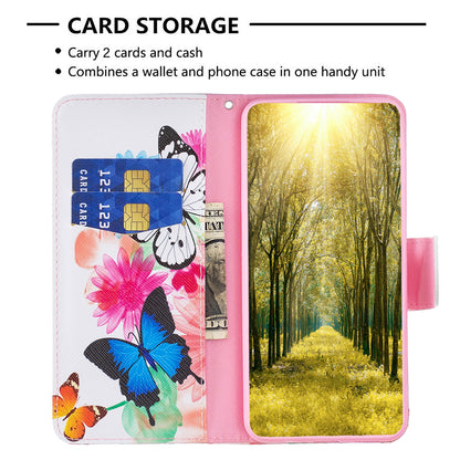 For Realme C55 Pattern Printing Phone Case Full Protection PU Leather Wallet Shell with Stand