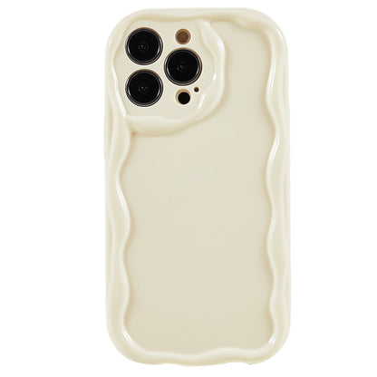 For iPhone 13 Pro 6.1 inch Glossy Wave Design Soft TPU Cover Drop-proof Phone Case