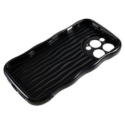 Wavy Edge Phone Case for iPhone 14 Pro , Flexible TPU Anti-drop Phone Cover