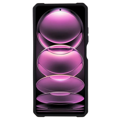 PC+TPU Phone Case for Xiaomi Redmi Note 12 Pro 5G / Note 12 Pro Speed 5G / Poco X5 Pro 5G , Lens Protection Kickstand Back Cover with Card Holder
