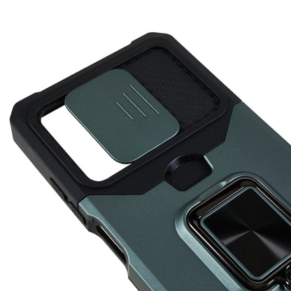 PC+TPU Phone Case for Xiaomi Redmi Note 12 Pro 5G / Note 12 Pro Speed 5G / Poco X5 Pro 5G , Lens Protection Kickstand Back Cover with Card Holder