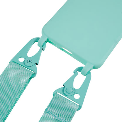 For Samsung Galaxy S23 Matte Soft TPU Case Anti-drop Phone Cover with Wide Lanyard