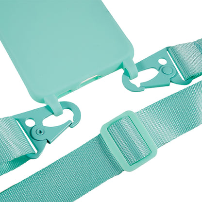 For Samsung Galaxy S23+ Soft TPU Phone Case Matte Finish Smartphone Cover with Wide Lanyard