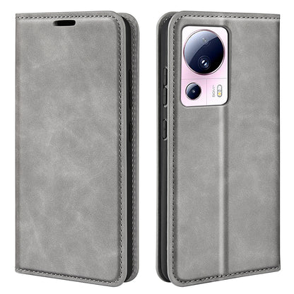 For Xiaomi 13 Lite / Civi 2 5G Skin-touch Leather Wallet Phone Case Flip Stand Protective Cover