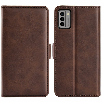 For Nokia G22 Anti-scratch Calf Texture Cell Phone Cover PU Leather Stand Wallet Phone Case